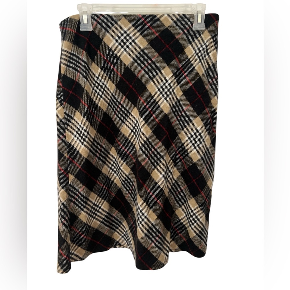 CC Hughes Plaid Women's Skirt in Black and Tan